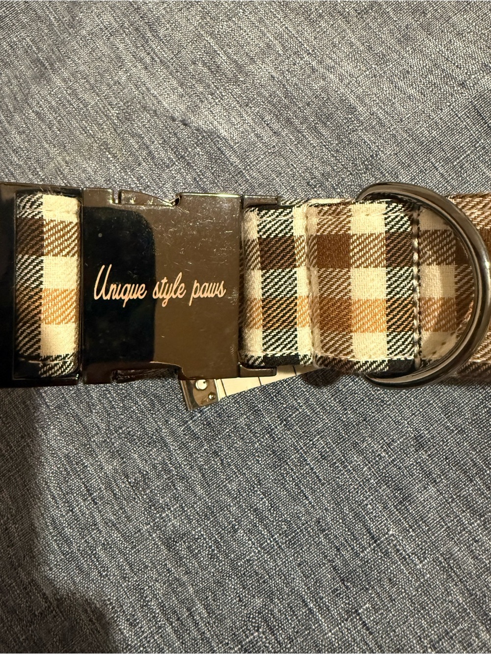 Plaid Dog Collar NWOT - Picture 2 of 8